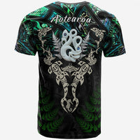 Aotearoa Paua Shell T Shirt Maori Manaia and Fish LT13 - Wonder Print Shop