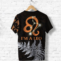 Leo Zodiac Style Maori T Shirt Orange Lion LT13 - Wonder Print Shop