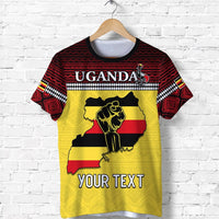 Custom Uganda T Shirt African Pattern People Power Our Power LT13 - Wonder Print Shop