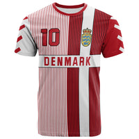 Custom Denmark Football T Shirt Come On Denmark Custom Text And Number LT13 - Wonder Print Shop