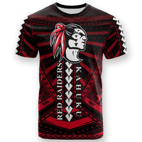 Custom Polynesian Red Raiders T Shirt Kahuku Hawaii School LT13 - Wonder Print Shop