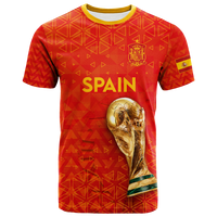 Custom Spain T Shirt Football 2022 LT2 - Wonder Print Shop