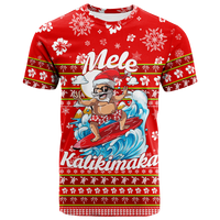 Hawaii Christmas Santas Surf Mele Kalikimaka T Shirt LT2 - Wonder Print Shop