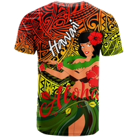 Hawaii Hula Girl Reggae T Shirt LT2 - Wonder Print Shop