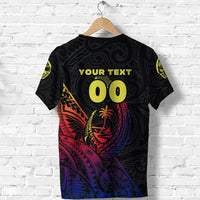 Custom Guam Rugby T Shirt Polynesian Patterns Style Gradient LT16 - Wonder Print Shop