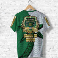 Custom Saineha Tonga T Shirt Coconut Tree Style Class Of LT16 - Wonder Print Shop