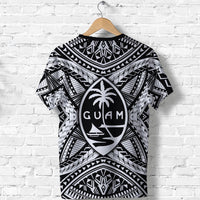 Custom Guam Rugby T Shirt Polynesian Patterns White Ver.2 LT16 - Wonder Print Shop