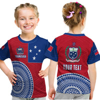 Custom Tuamasaga Samoa T Shirt KID Polynesian Pattern LT13 - Wonder Print Shop