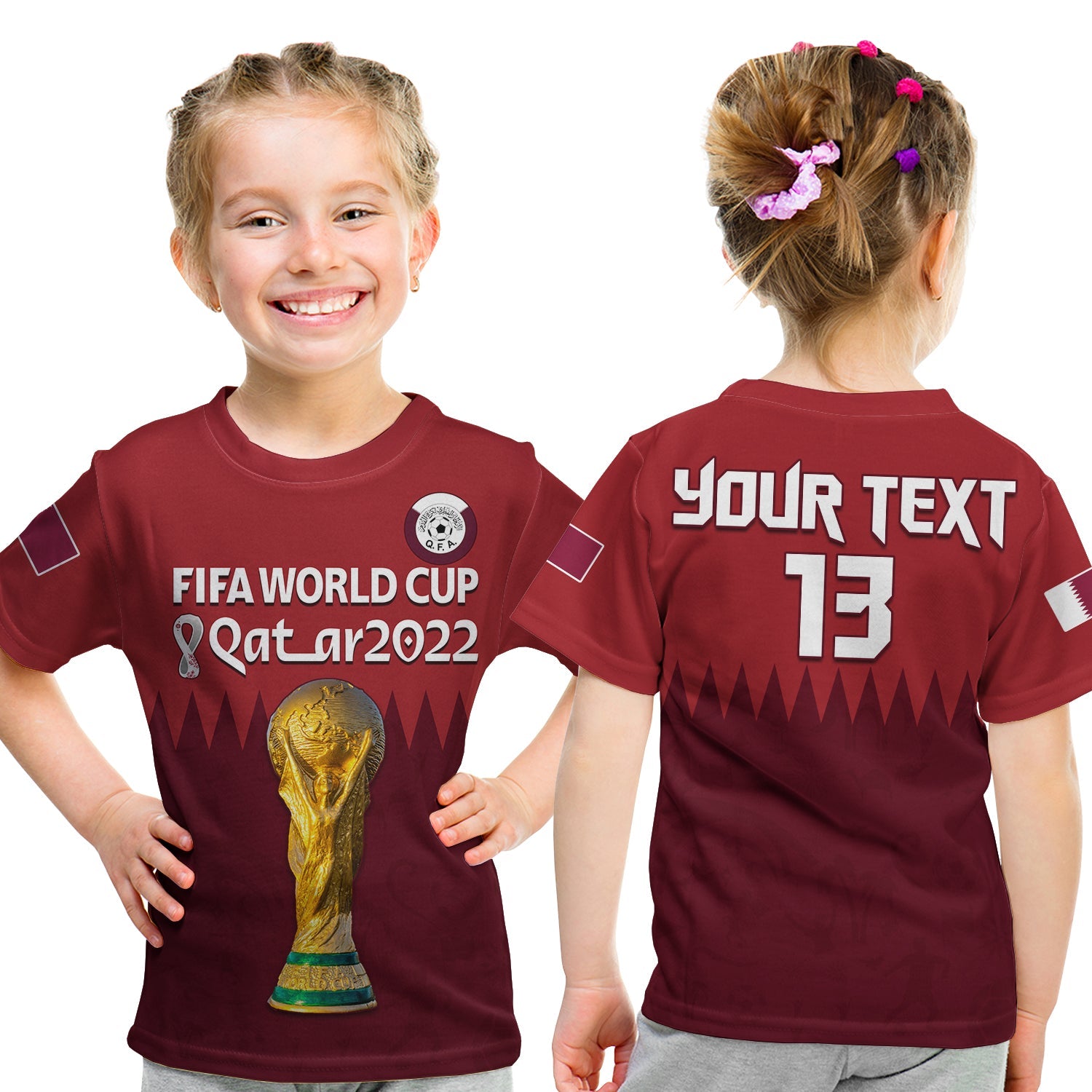 custom-text-and-number-qatar-football-t-shirt-kid-wc-2022-style-sporty