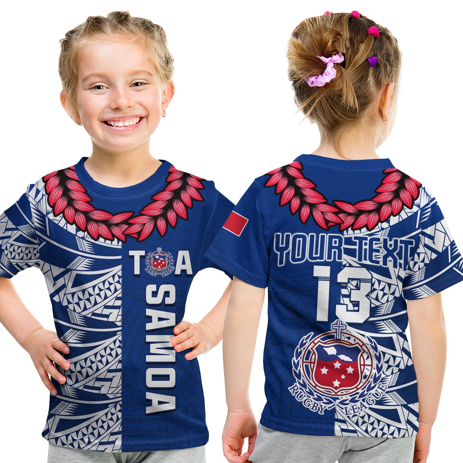 custom-personalise-text-and-number-toa-samoa-rugby-t-shirt-kid-siamupini-ula-fala-blue