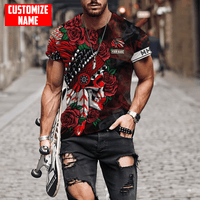 Customized name Native American Chief Skull MMIW Red Hand Shirt T Shirt - Wonder Print Shop