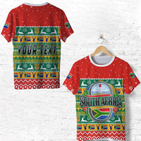 Custom South Africa Christmas T Shirt African Springbok LT13 - Wonder Print Shop