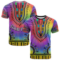 Custom Dashiki Tie Dye T Shirt African Pattern LT13 - Wonder Print Shop
