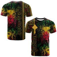 Custom Ethiopia Lion Reggae T Shirt Ethiopian Cross LT13 - Wonder Print Shop