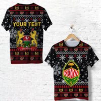 Custom Kenya Christmas T Shirt Shield mix African Pattern LT13 - Wonder Print Shop