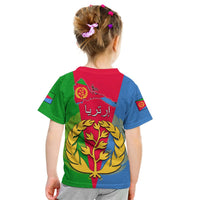 Eritrea T Shirt KID Eritrean Map Mix African Pattern Simple Style - Wonder Print Shop