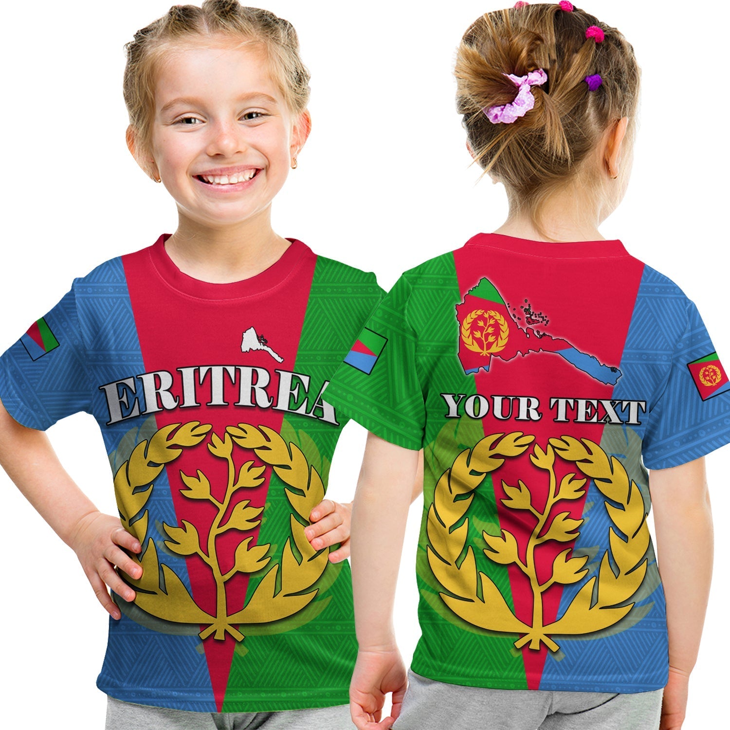 custom-personalised-eritrea-t-shirt-kid-eritrean-map-mix-african-pattern-simple-style