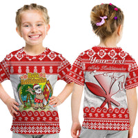 Custom Hawaii Christmas T Shirt Kanaka Polynesian Santa Claus Mele Kalikimaka - Wonder Print Shop