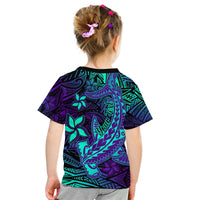 Custom Personalised Polynesian T Shirt KID Purple Paradise Hawaiian Tribal Hammerhead Shark - Wonder Print Shop