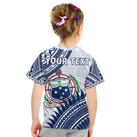 Custom Personalised HRPP Samoa T Shirt KID Samoan Coat Of Arms Polynesian Pattern - Wonder Print Shop