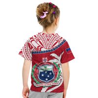 Samoa T Shirt Nationaln Coat Of Arms With Coconut Red Style - Wonder Print Shop