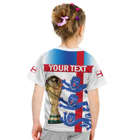 Custom England Football T Shirt Three Lions Champions World Cup 2022 - Wonder Print Shop