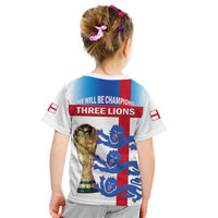 England Football T Shirt KID Three Lions Champions World Cup 2022 - Wonder Print Shop