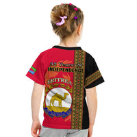 Eritrea T Shirt KID African Pattern Happy Independence Day Version Black - Wonder Print Shop