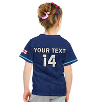 (Custom Text And Number) England Cricket T Shirt KID Sporty 2022 - Wonder Print Shop