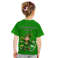 Ireland T Shirt Saint Patricks Day Happy Leprechaun And Shamrock - Wonder Print Shop