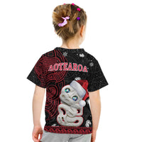 New Zealand Christmas T Shirt KID Hei Tiki Red Pohutukawa Meri Kirihimete - Wonder Print Shop