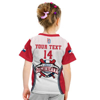 (Custom Text And Number) Dominican Republic Baseball 2023 T Shirt KID Version White - Wonder Print Shop
