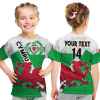 Custom Wales Football T Shirt Come On Welsh Dragons With Celtic Knot Pattern - Wonder Print Shop
