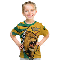 (Custom Text and Number) Jamaica Athletics T Shirt KID Jamaican Flag Mix Lion Sporty Style - Wonder Print Shop