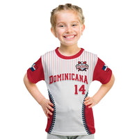(Custom Text And Number) Dominican Republic Baseball 2023 T Shirt KID Version White - Wonder Print Shop