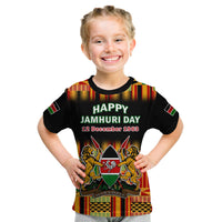 (Custom Personalised) Kenya T Shirt KID Happy Jamhuri Day Kenyan Pattern - Wonder Print Shop
