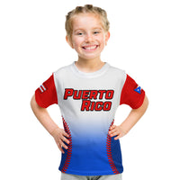 (Custom Text And Number) Puerto Rico 2023 T Shirt KID Baseball Sporty Version - Wonder Print Shop