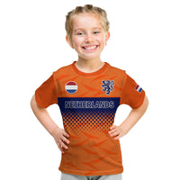 (Custom Text And Number) Netherlands Football T Shirt KID Holland World Cup 2022 - Wonder Print Shop