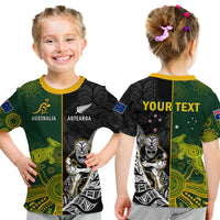 Custom Australia Rugby Mix Aotearoa Rugby T Shirt Wallabies All Black Special Version - Wonder Print Shop
