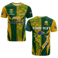 Custom Australia Rugby and South Africa Rugby T Shirt Wallabies Mix Springboks Sporty - Wonder Print Shop