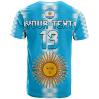 Custom Argentina Football Champions T Shirt La Albiceleste GOAT LT13 - Wonder Print Shop