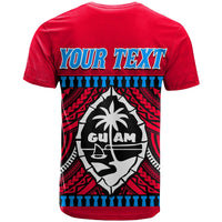 Custom Guam Chamorro T Shirt Latte Stone Red Polynesian Haligi LT13 - Wonder Print Shop