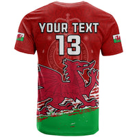 Custom Wales Football T Shirt Come On CYMRU The Red Wall Champions World Cup LT13 - Wonder Print Shop