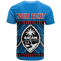 Custom Guam Chamorro T Shirt Latte Stone Blue Polynesian Haligi LT13 - Wonder Print Shop