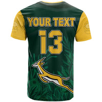 Custom South Africa Rugby T Shirt Springboks King Protea Go Bokke LT13 - Wonder Print Shop