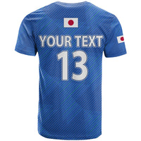 Custom Japan Football T Shirt Samurai Blue Champions 2022 World Cup LT13 - Wonder Print Shop