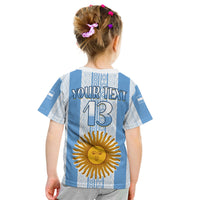 Custom Argentina Football T Shirt Champions World Cup Gaucho Vamos LT13 - Wonder Print Shop