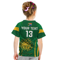 (Custom Text and Number) South Africa Cricket T Shirt KID Proteas Champion LT13 - Wonder Print Shop