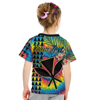 Custom Hawaii T Shirt Tie Dye with Flowers and Polynesian Tribal LT13 - Wonder Print Shop