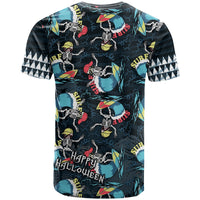 Hawaii Skeleton Surf T Shirt Halloween Hawaiian Tribal LT13 - Wonder Print Shop
